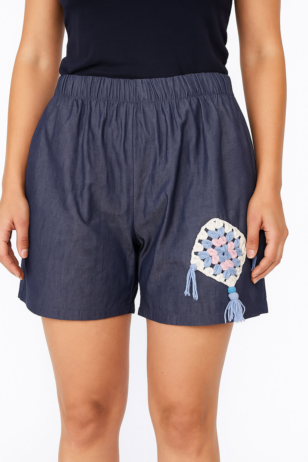 Sarı Gri Yazlık Kadın Şort